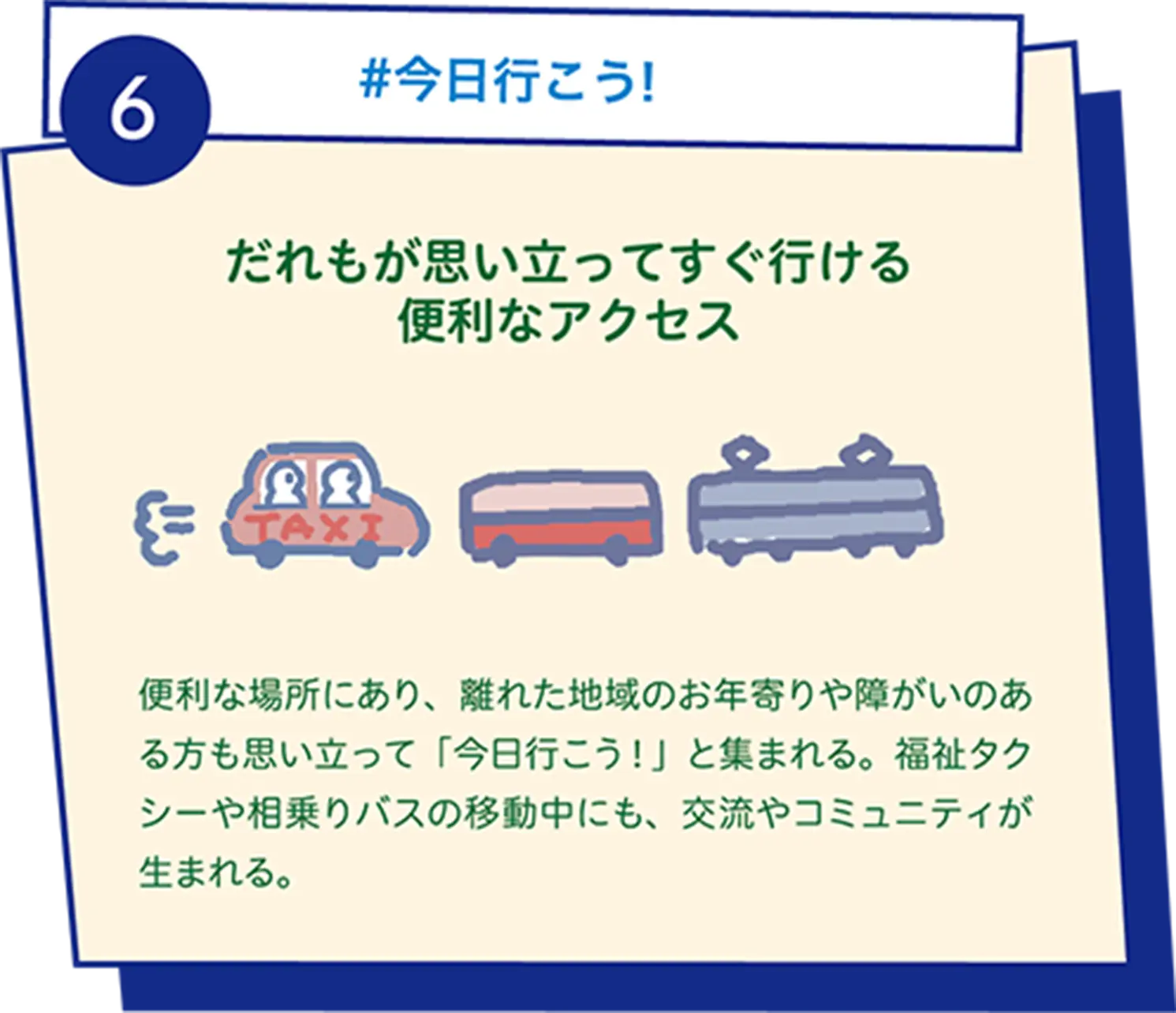 だれもが思い立ってすぐ行ける便利なアクセス